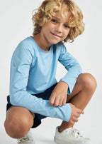 Camiseta infantil de malla UV de manga larga para hombre