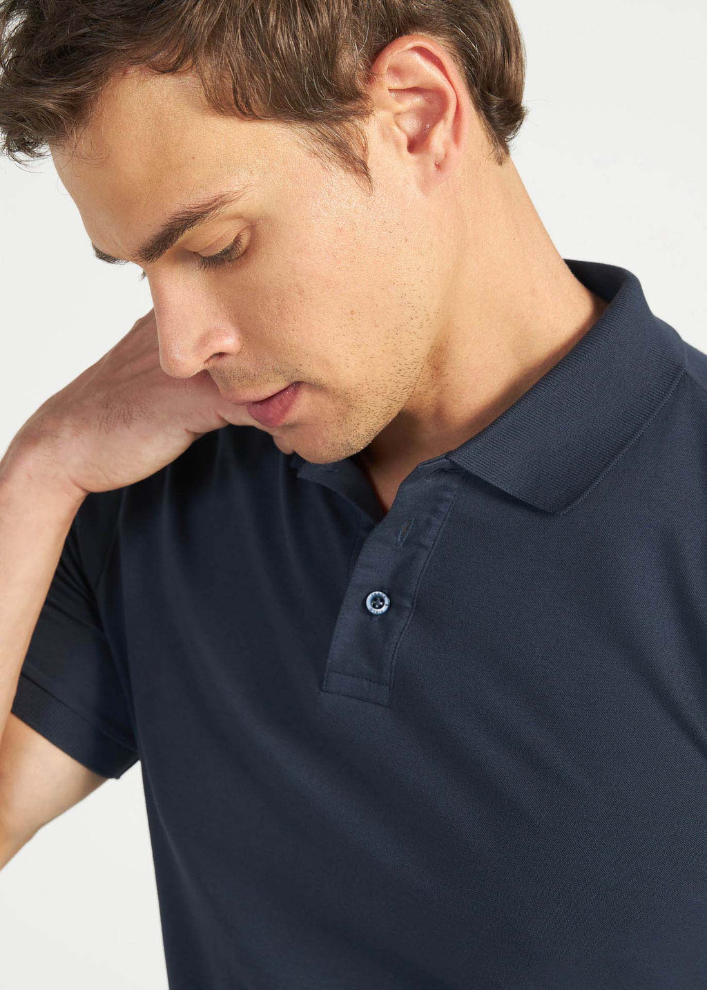 Stretch-Poloshirt für Herren aus Pimabaumwolle
