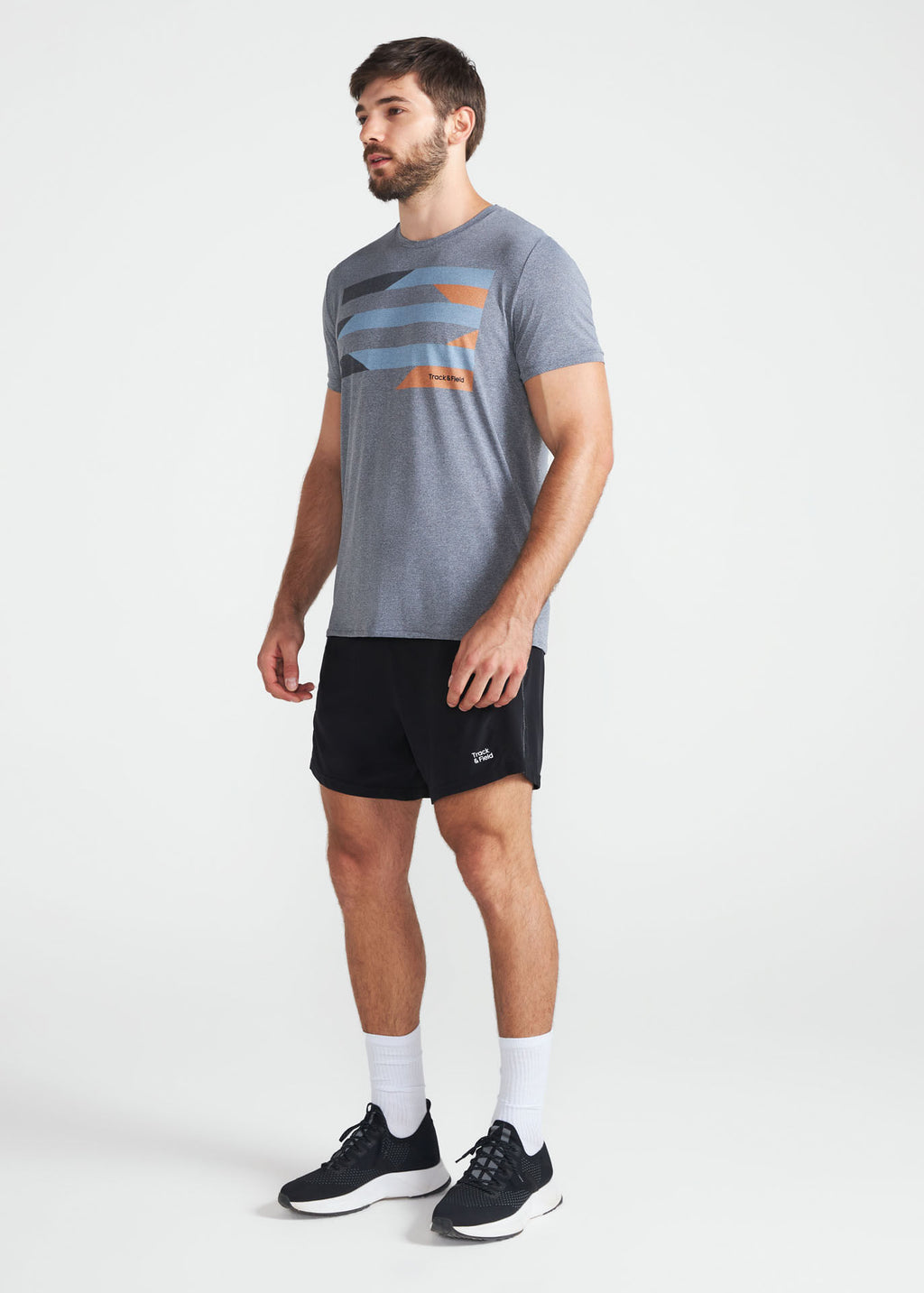 Herren Kurzarm-T-Shirt Thermodry Stripes