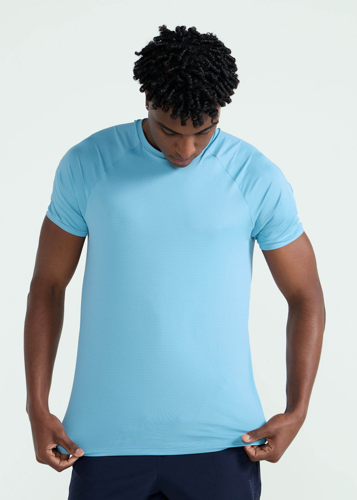 Camiseta de manga corta de malla UV para hombre