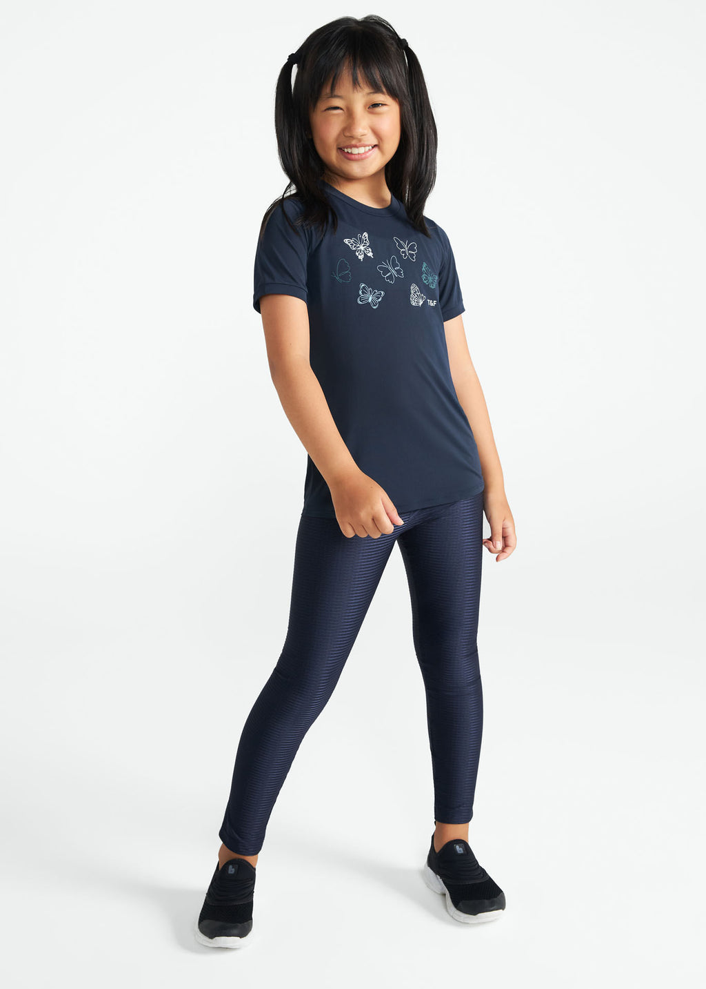 Kinder-T-Shirt Mädchen Thermodry Butterfly
