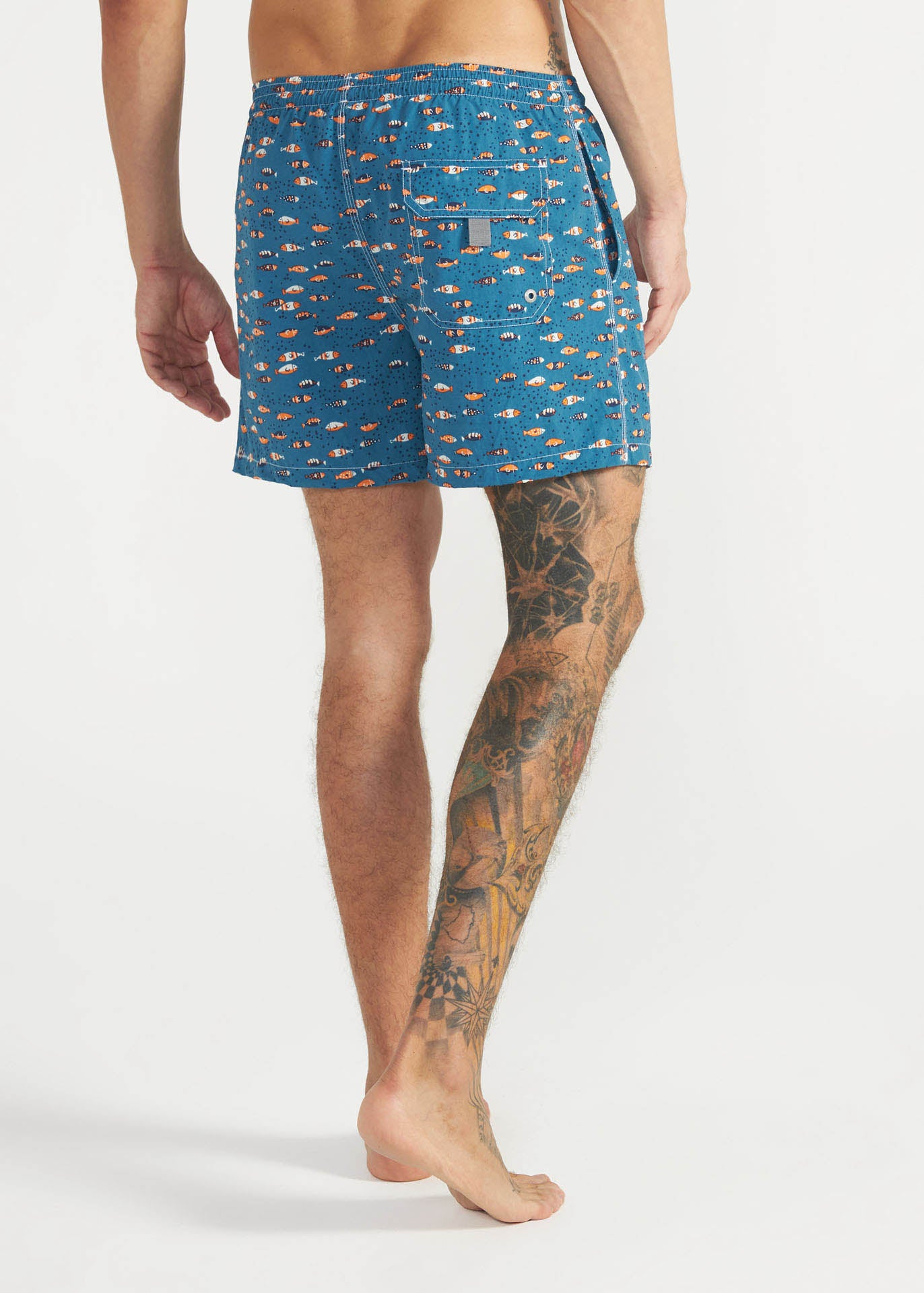 Mittelgroße bedruckte Strandshorts für Herren