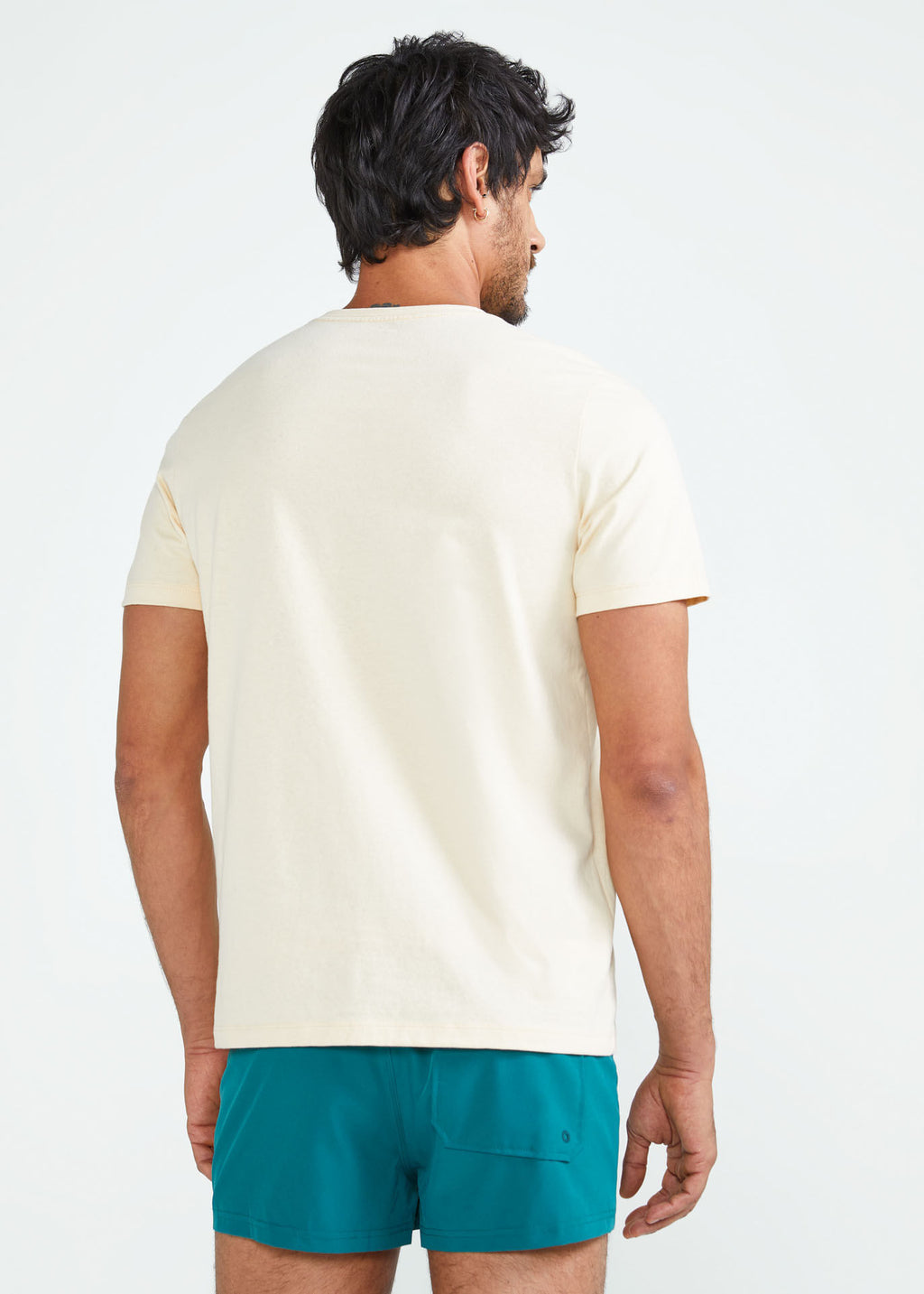 Kurzärmliges Iris-T-Shirt aus Seide für Herren