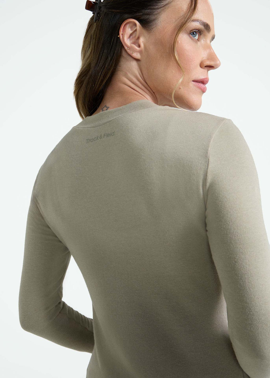 T-Shirt Mulher Manga Longa Térmica Casual