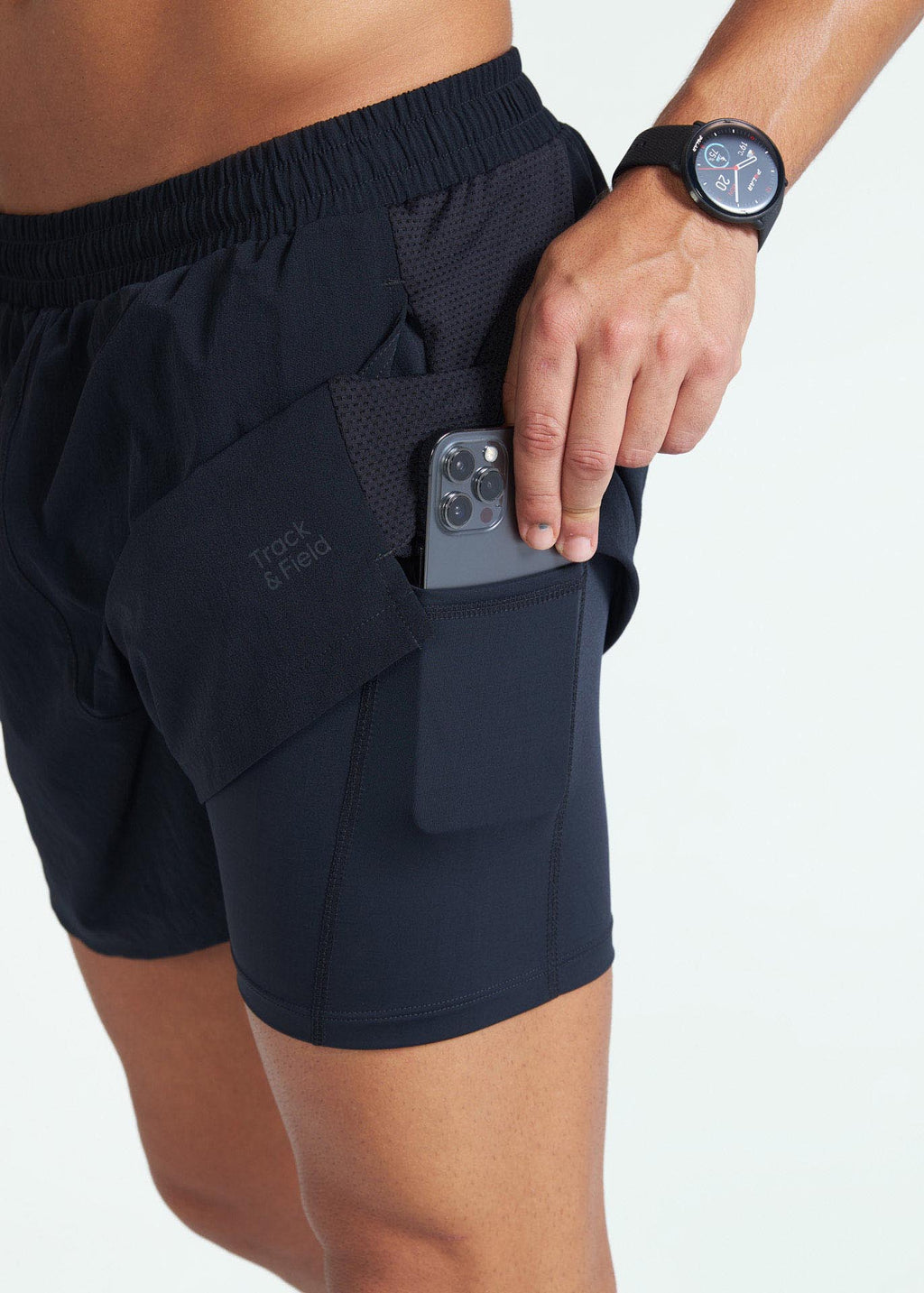 Men's Short Shorts with Inner Shorts