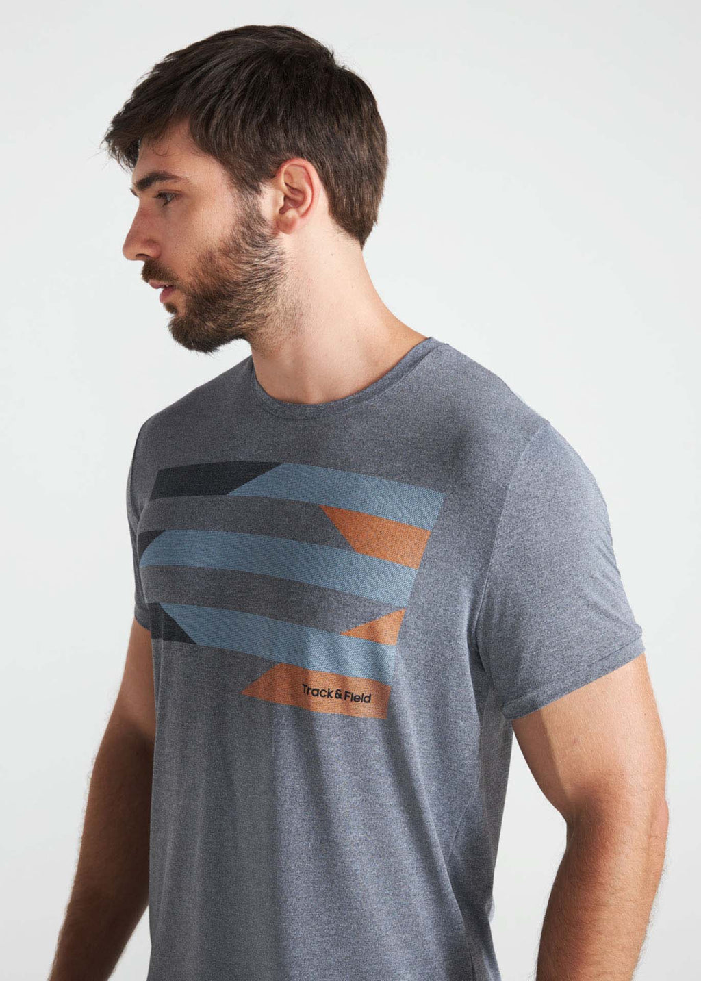Herren Kurzarm-T-Shirt Thermodry Stripes