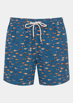Mittelgroße bedruckte Strandshorts für Herren