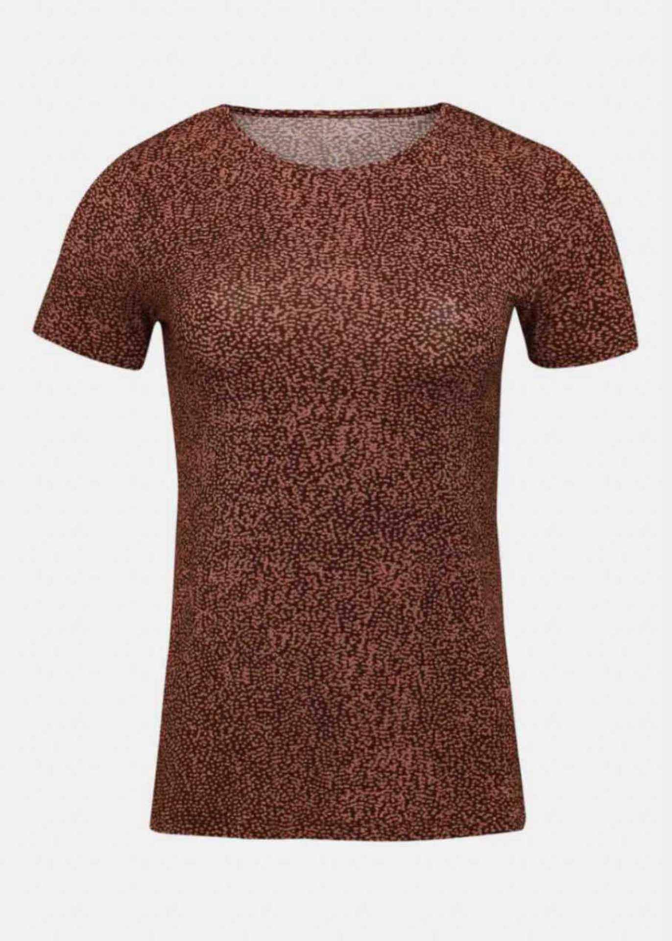 Camiseta estampada de manga corta para mujer