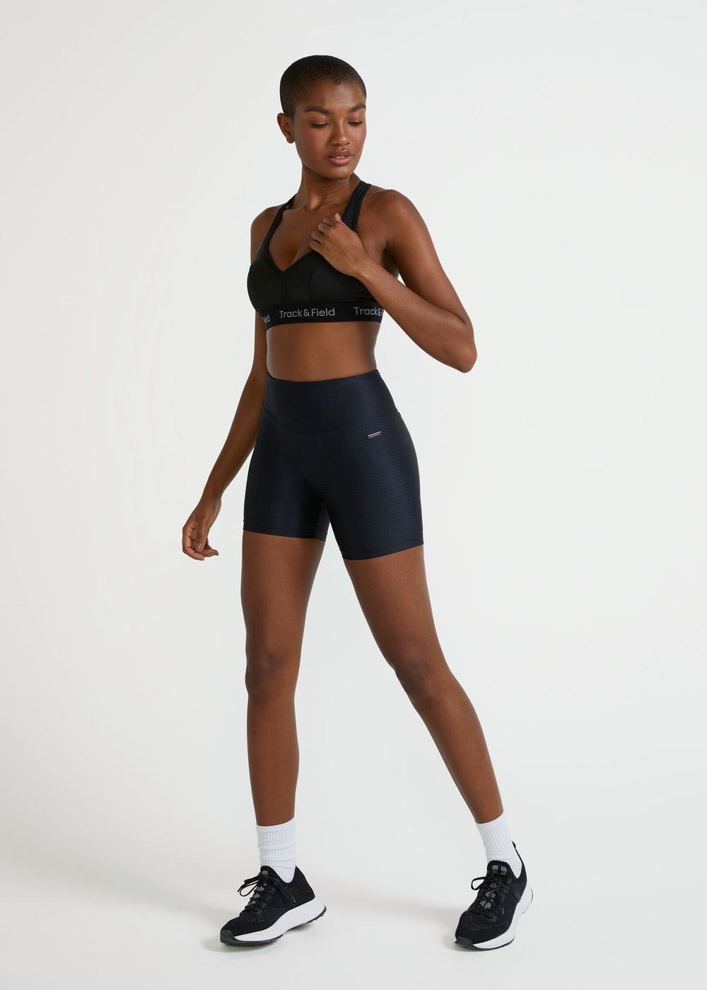 Top Mulher Elástico Logo T&F