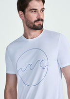 Kurzärmliges Ripple-T-Shirt für Herren
