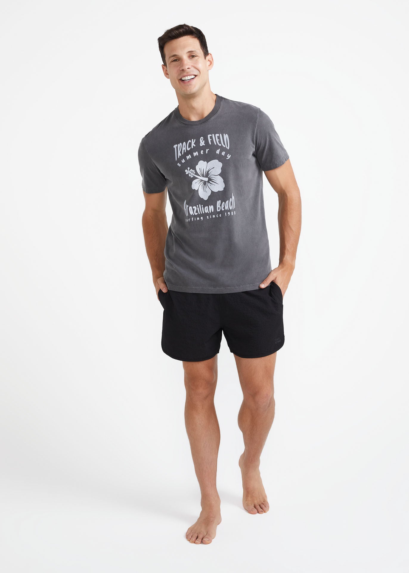 Short texturé court pour hommes