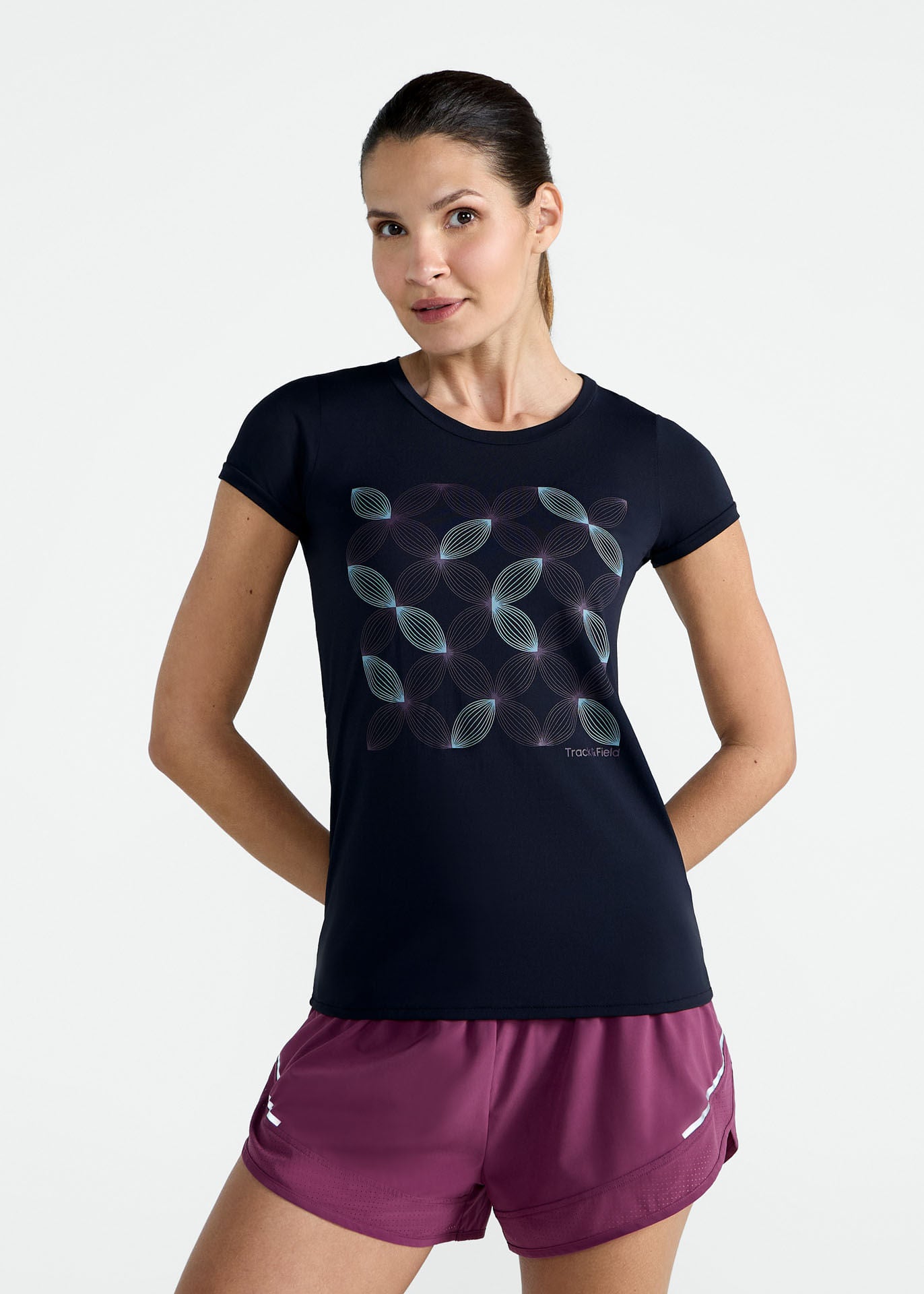 T-Shirt Mulher Manga Curta  Thermodry Petalas