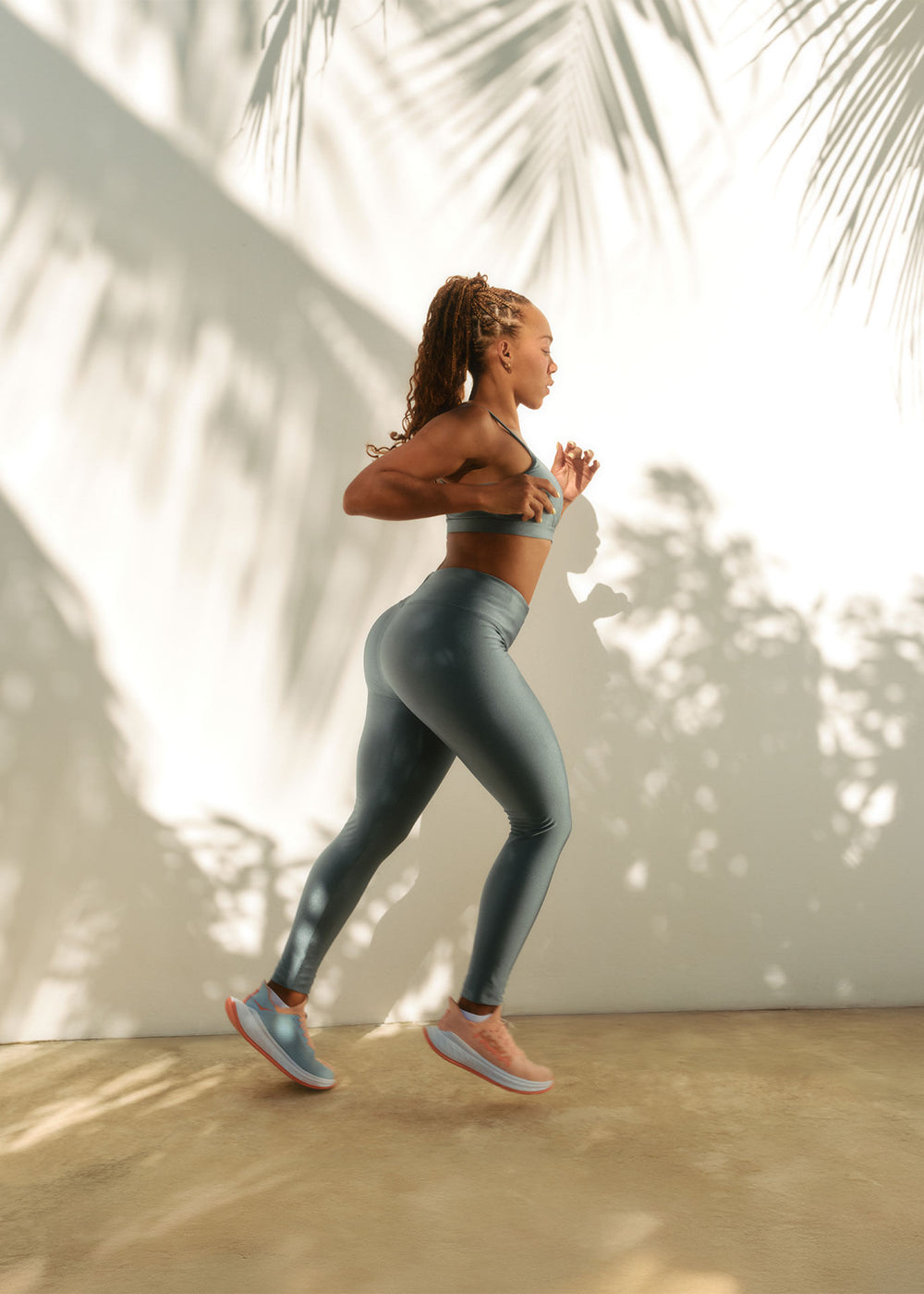 Basic-Glitzer-Leggings für Damen