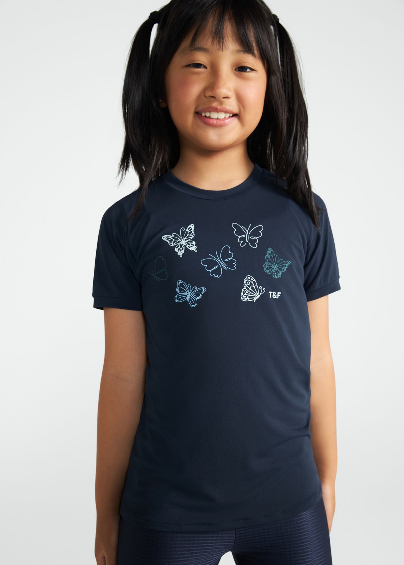 Camiseta infantil para niñas Thermodry mariposa