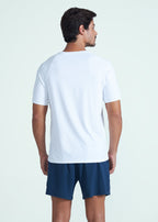 Camiseta de manga corta de malla UV para hombre