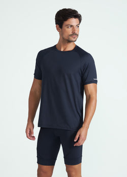Camiseta de manga corta de malla UV para hombre
