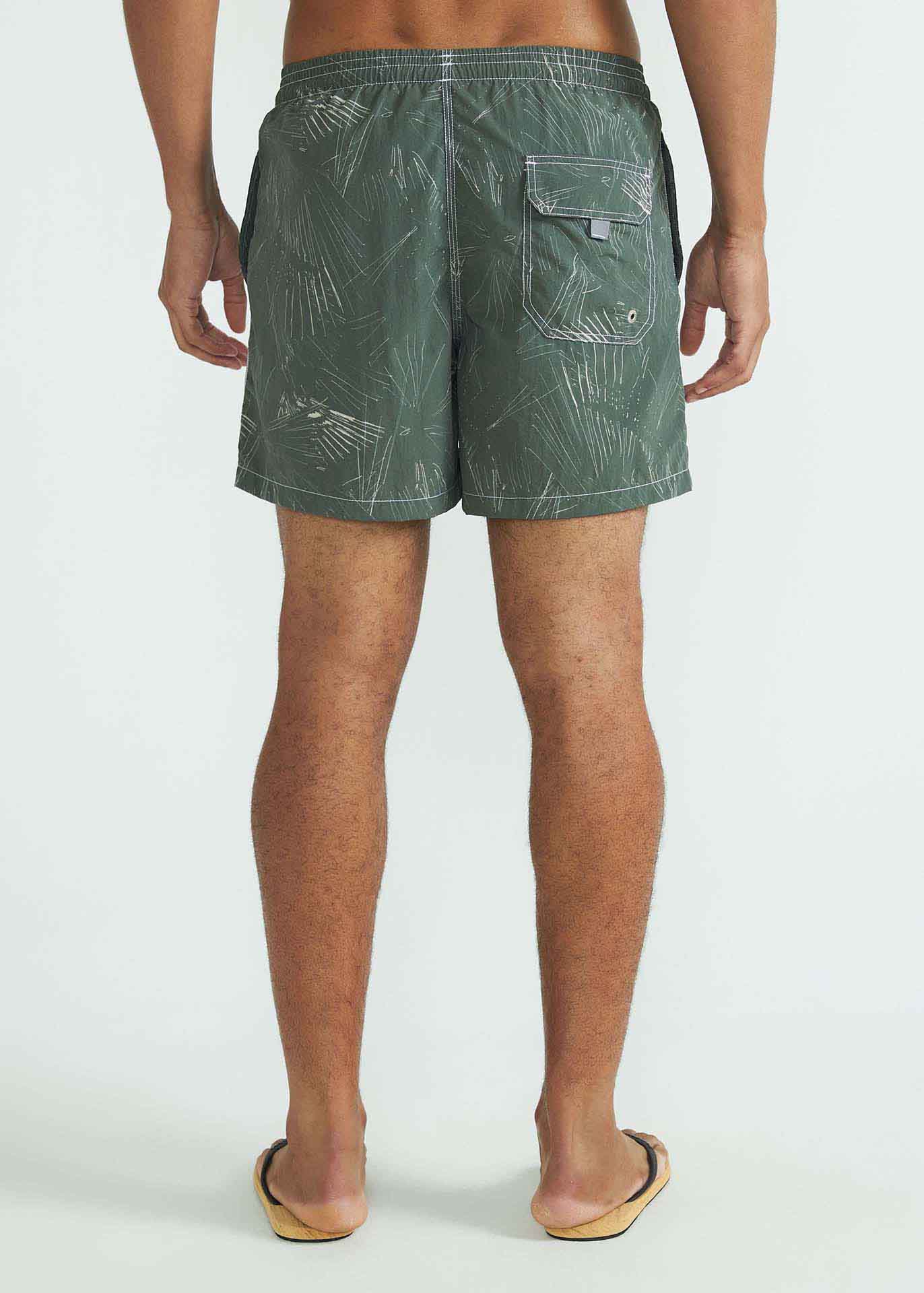 Short de plage imprimé moyen pour hommes