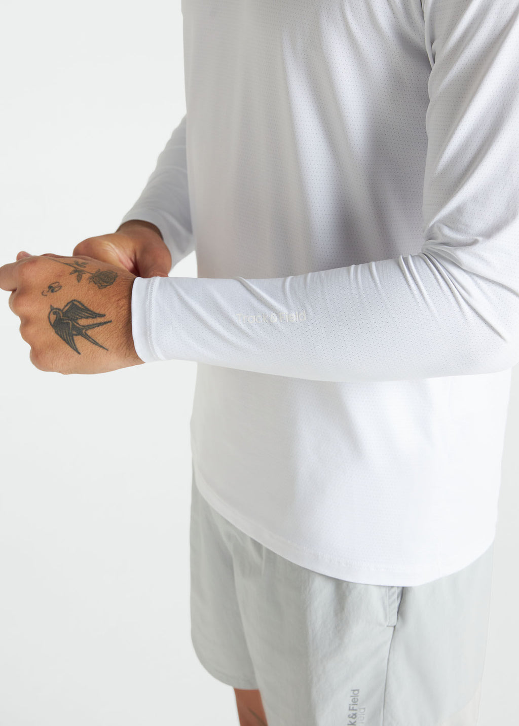 Langärmliges UV-Mesh-T-Shirt für Herren