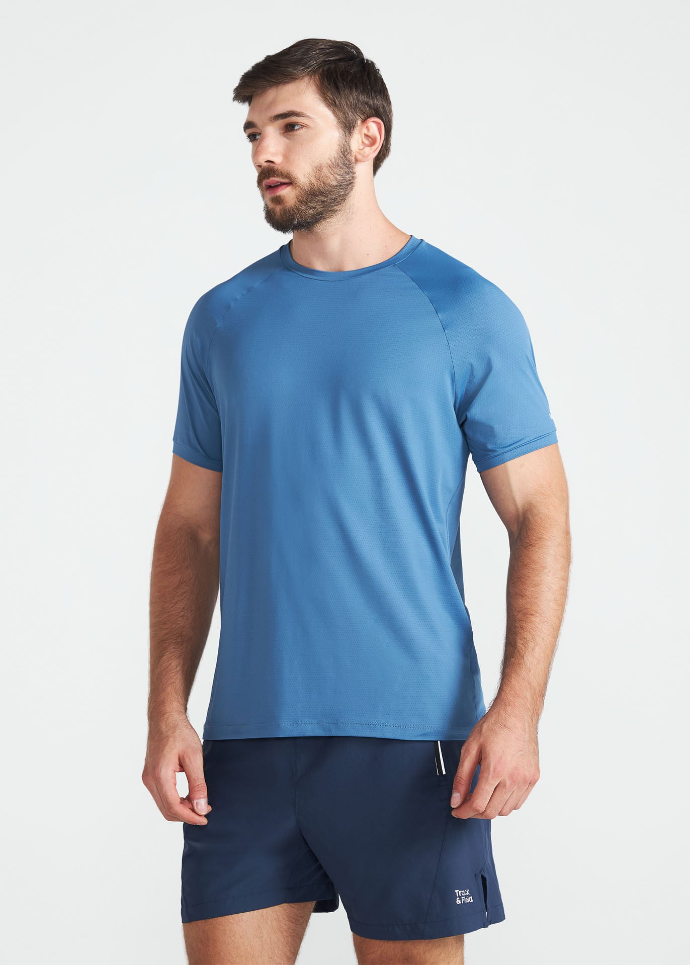 Camiseta de manga corta de malla UV para hombre