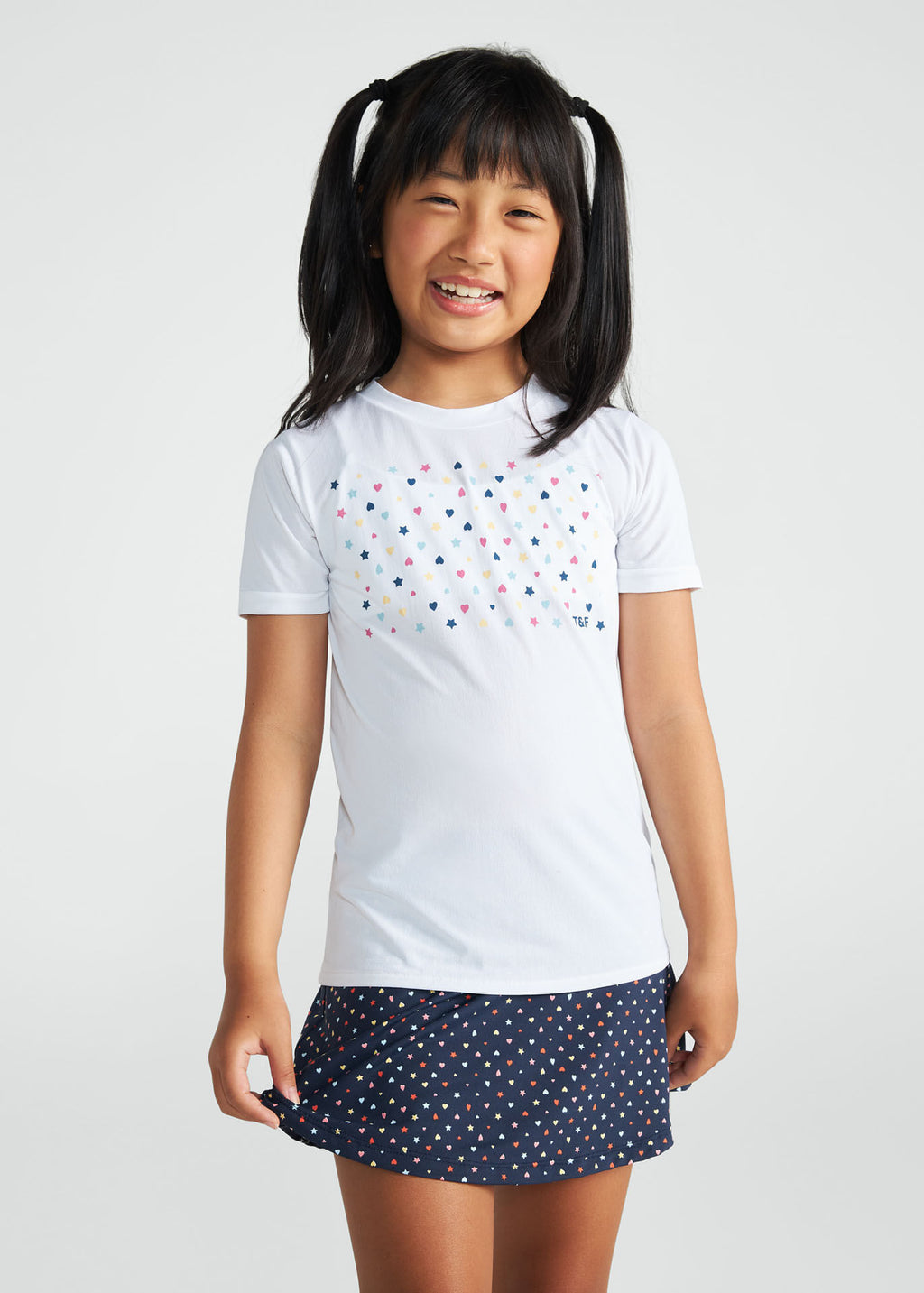 Children's T-Shirt for Girls Short Sleeve Thermodry Stars