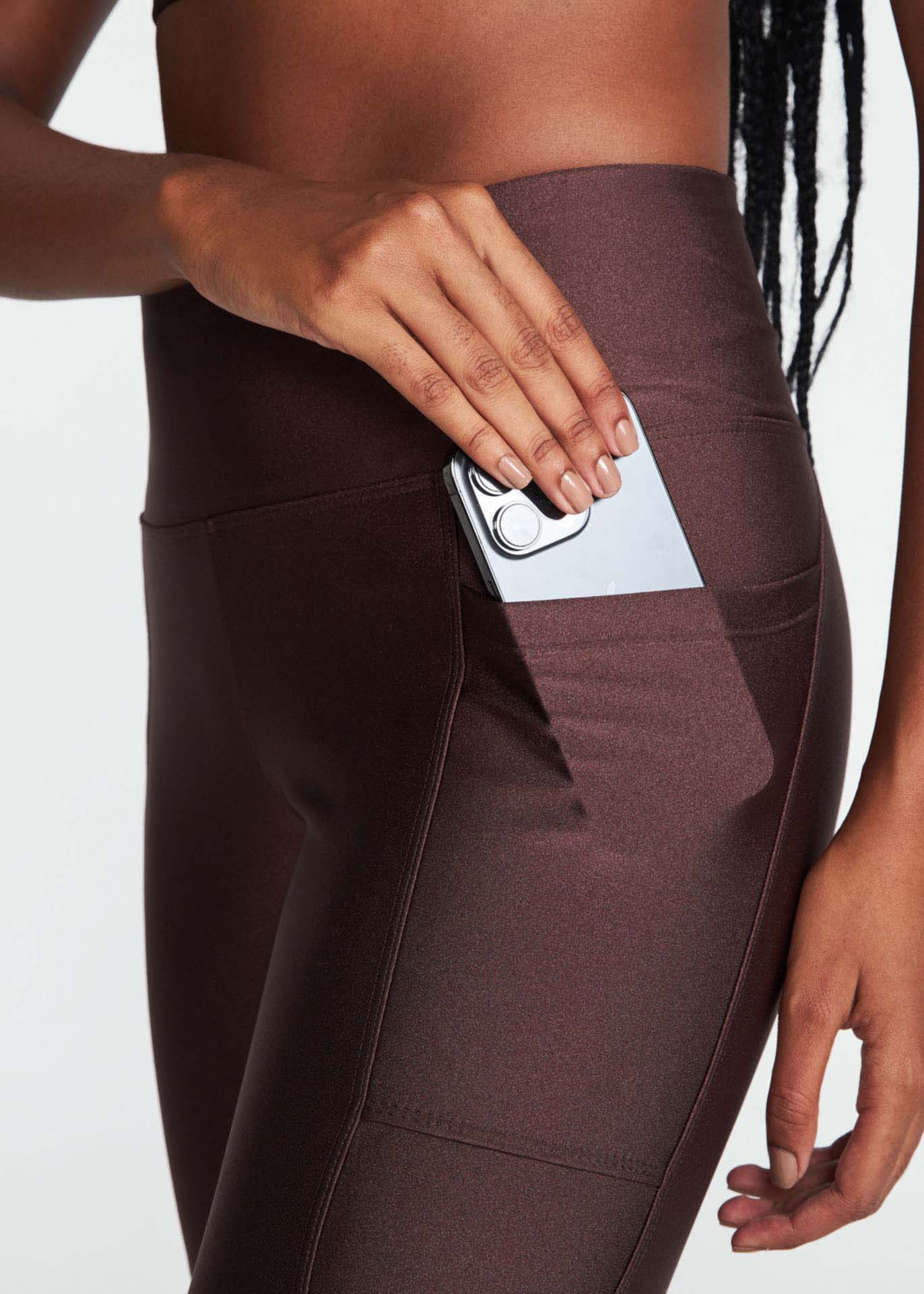 Pantalones legging de mujer con bolsillos brillantes