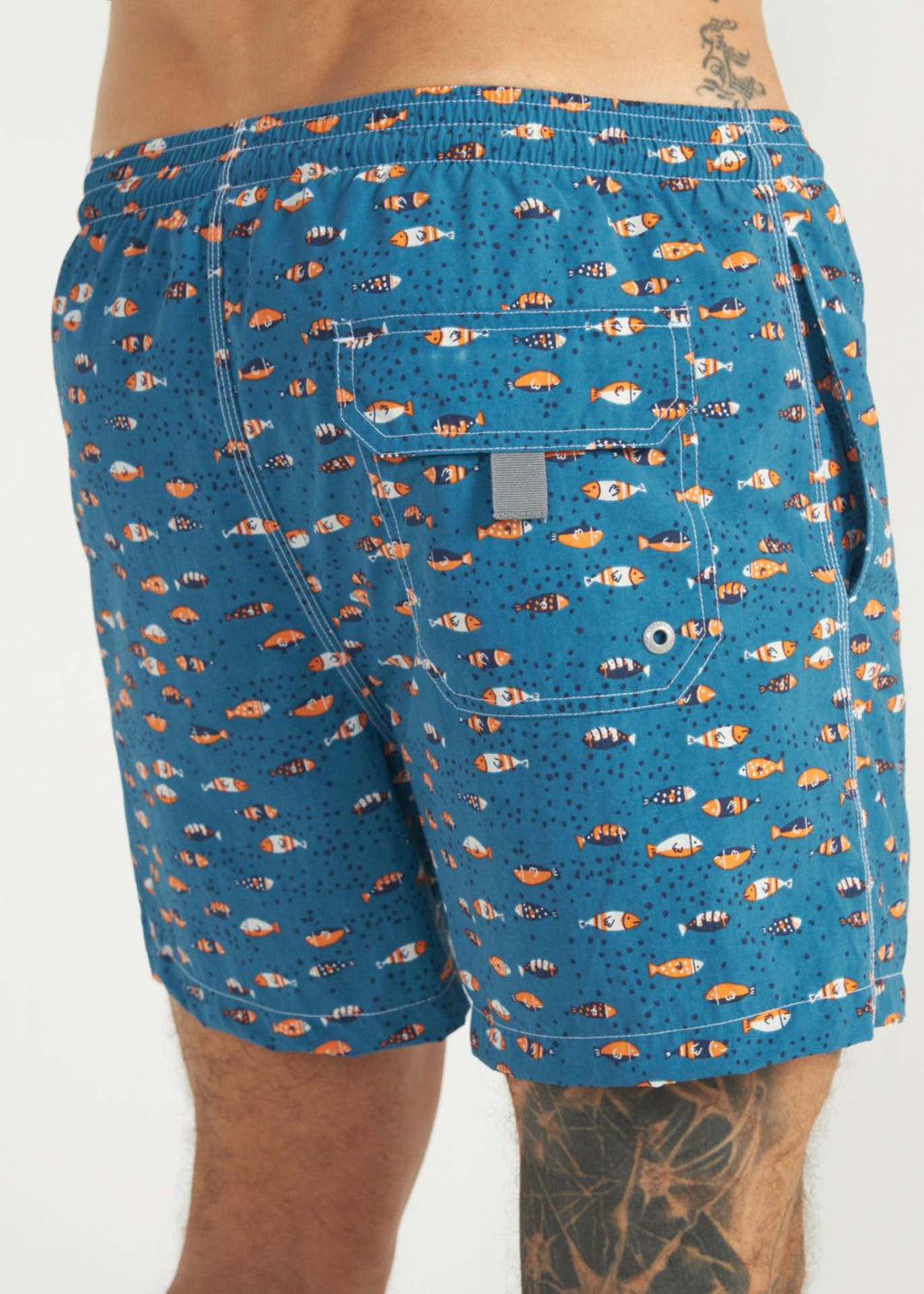 Mittelgroße bedruckte Strandshorts für Herren