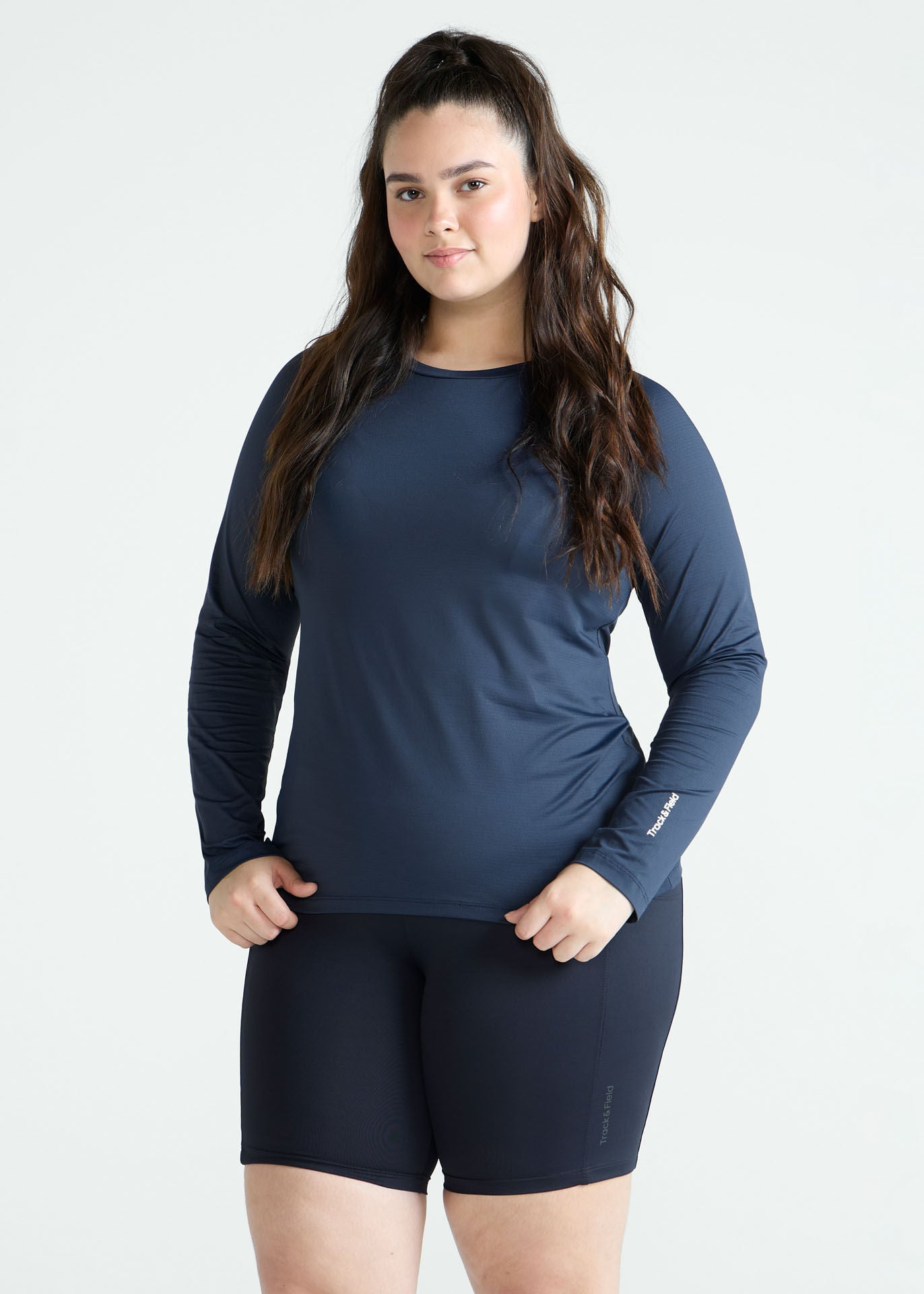 Langärmliges UV-Mesh-T-Shirt für Damen