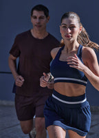 Top deportivo de piel para mujer