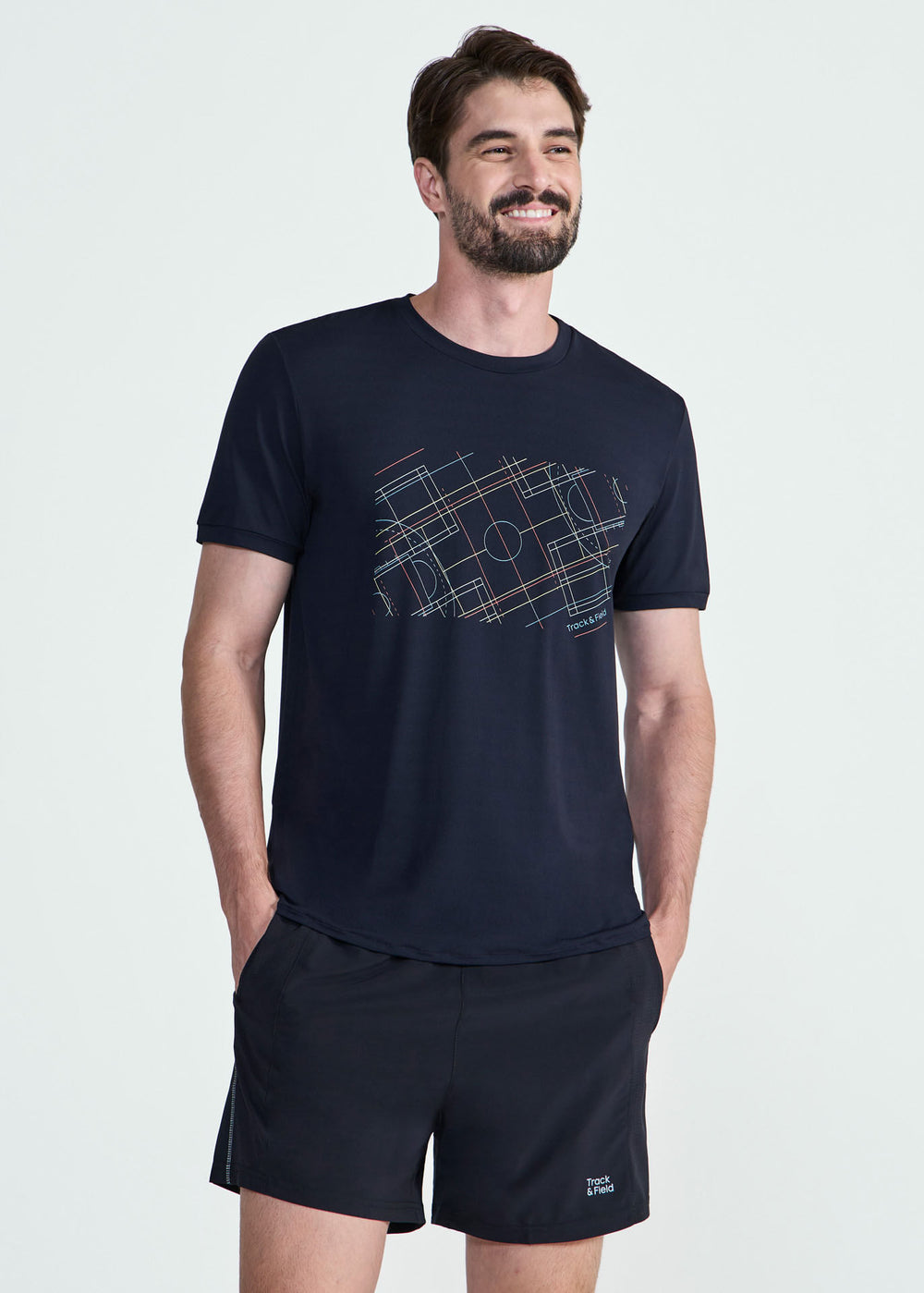 T-shirt  Homem Manga Curta Thermodry  Quadra