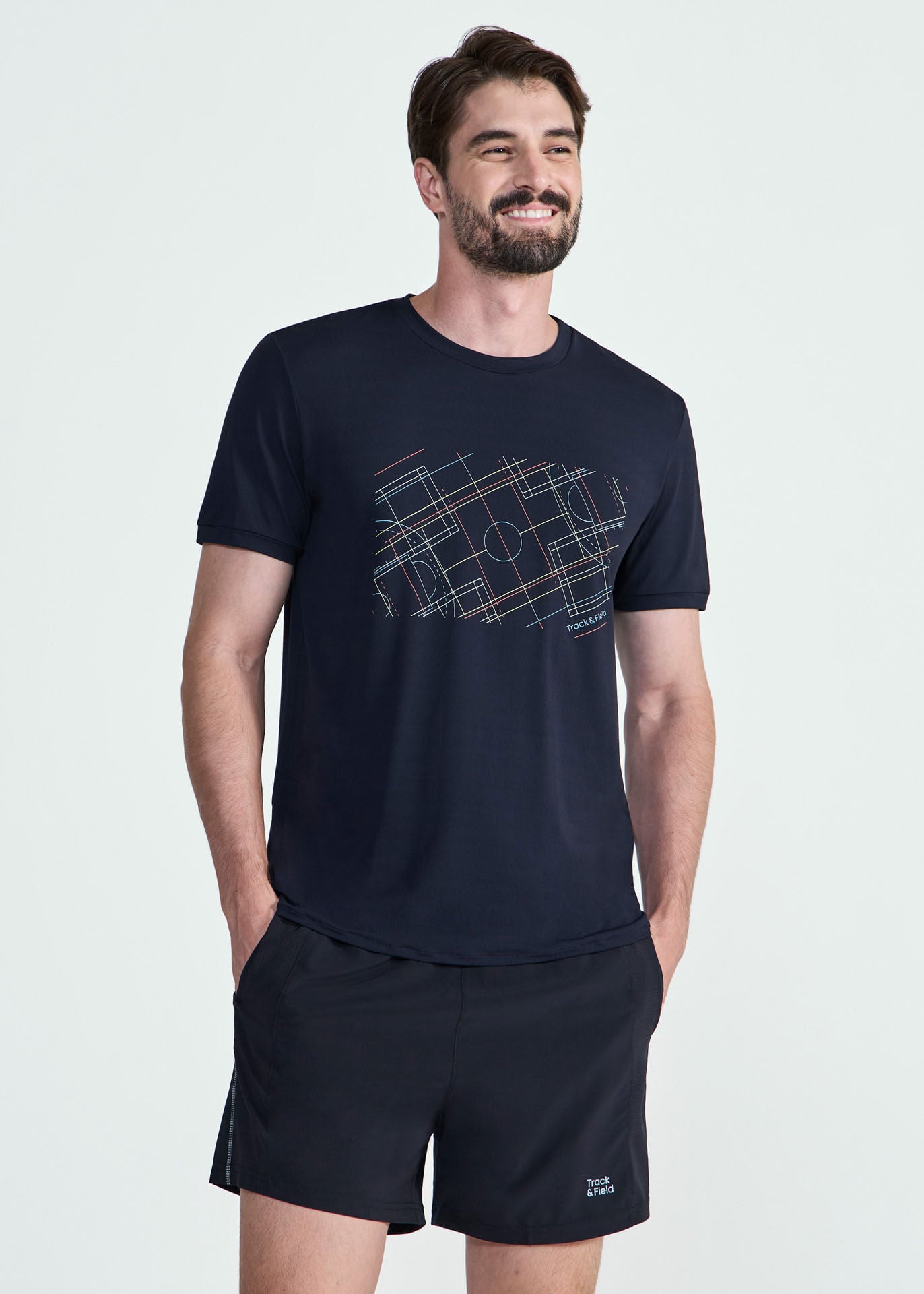 T-shirt  Homem Manga Curta Thermodry  Quadra