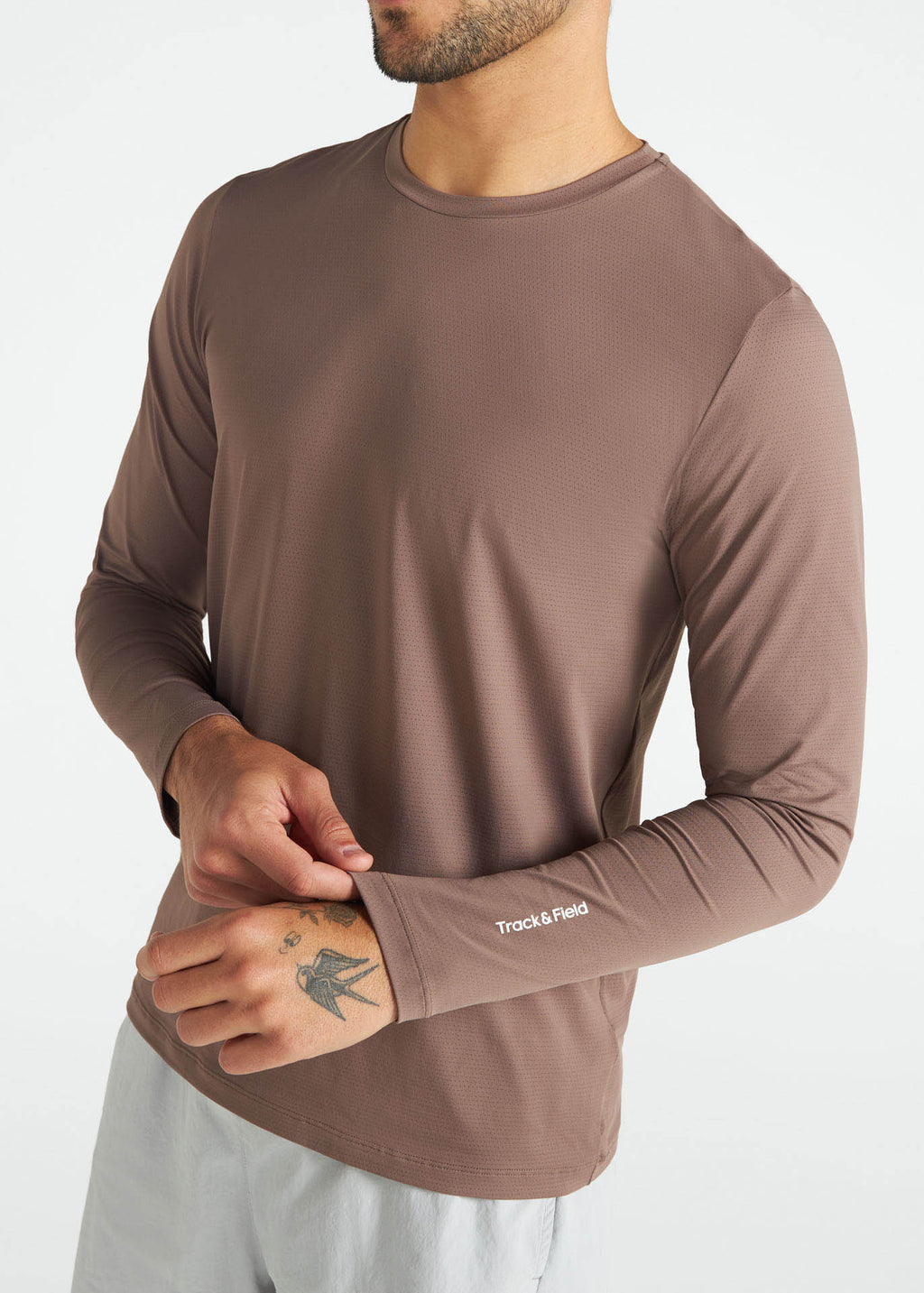 Langärmliges UV-Mesh-T-Shirt für Herren