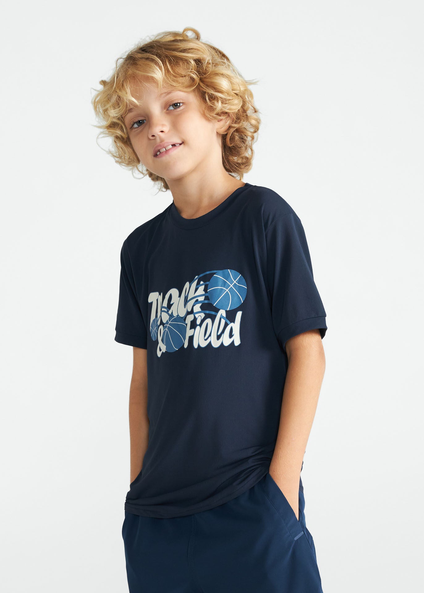 Men's Short Sleeve Children's T-Shirt Thermodry Basketball