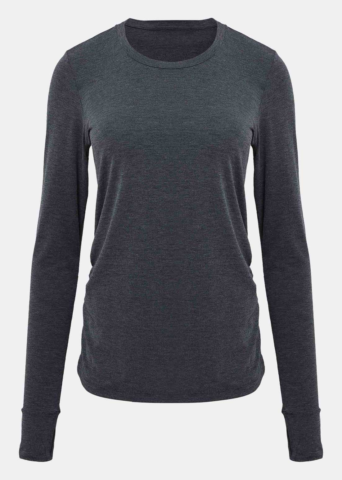 Camiseta de manga larga con dedos suaves para mujer