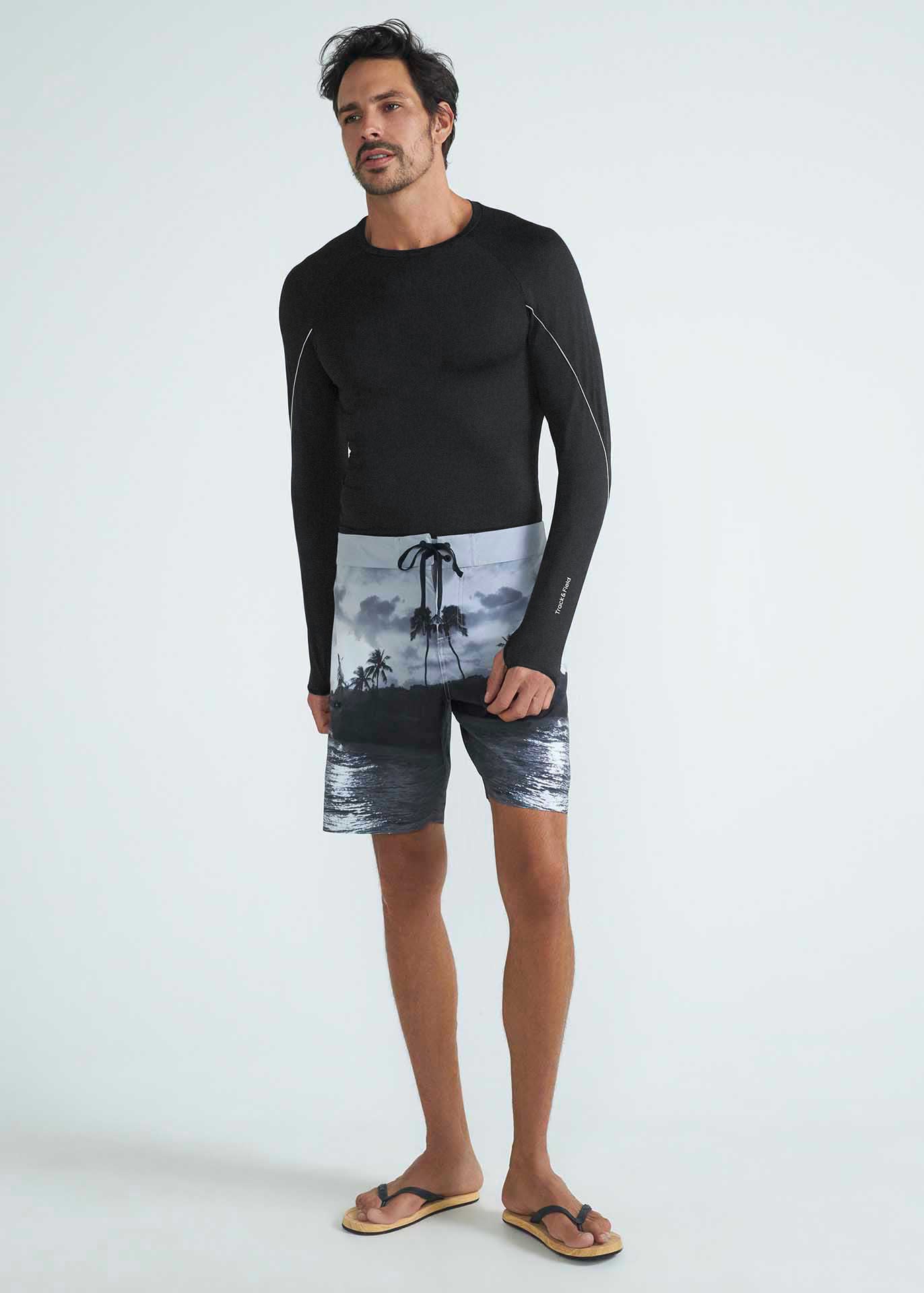 T-shirt Surf Uv à manches longues pour hommes