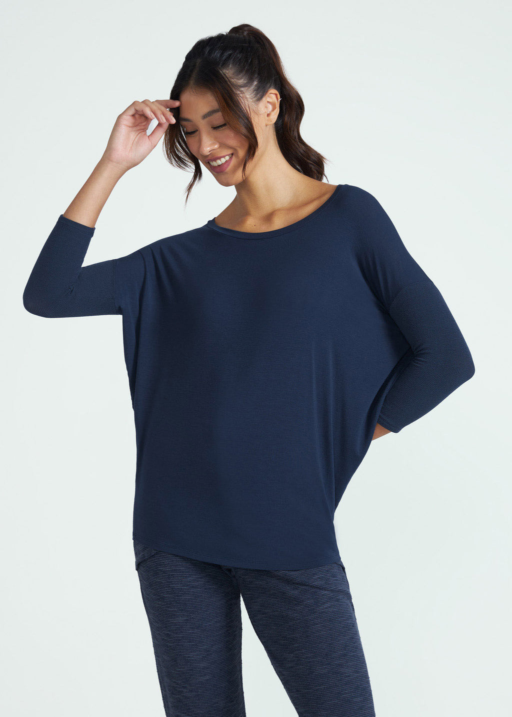 T-shirt chauve-souris à manches longues pour femmes