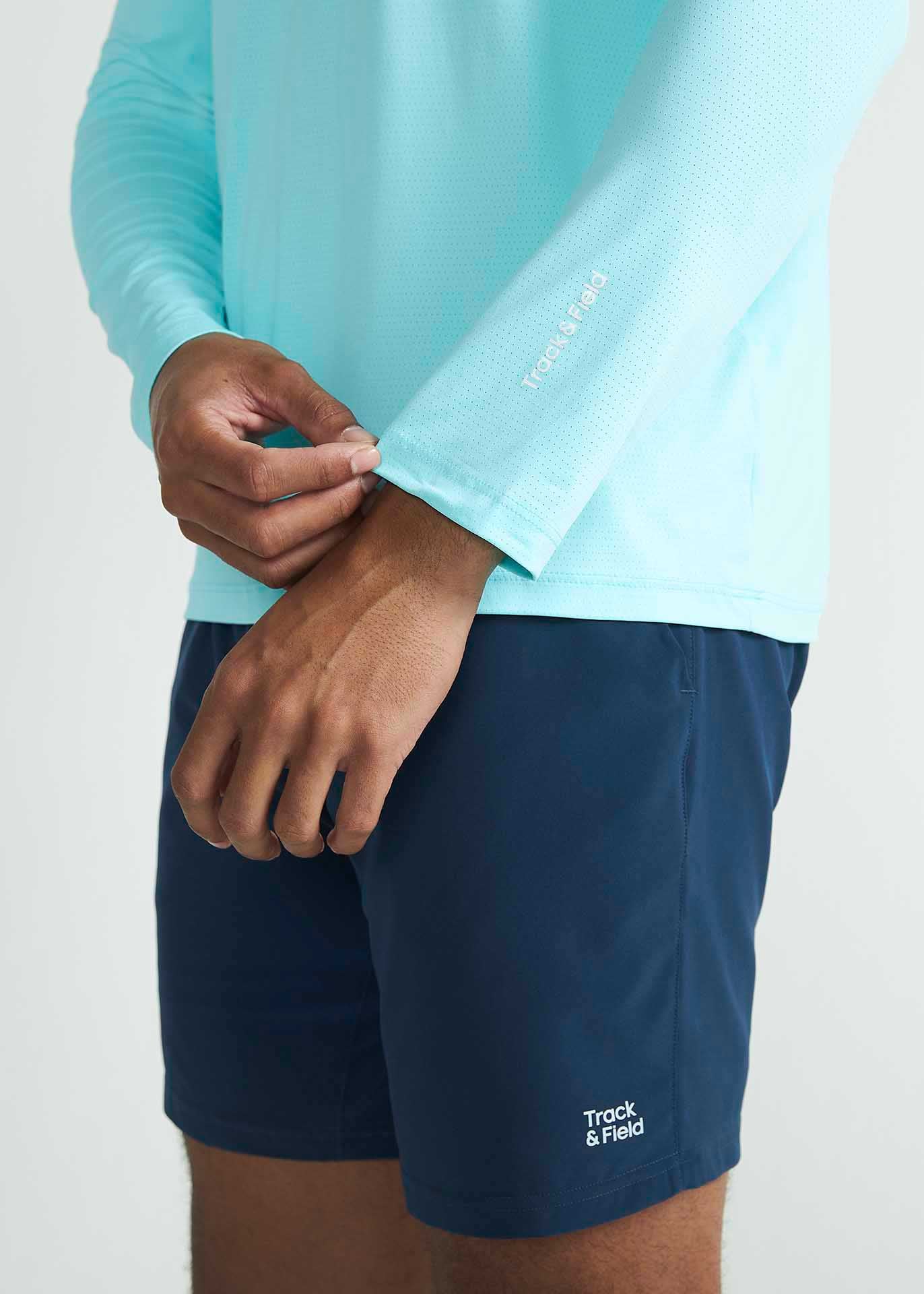 Langärmliges UV-Mesh-T-Shirt für Herren