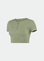 T-shirt Mulher  Manga Curta Skin Cropped