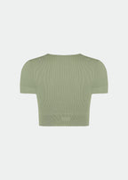 T-shirt Mulher  Manga Curta Skin Cropped