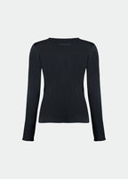 T-shirt Mulher Manga Longa Overlocada