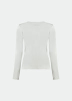 T-shirt Mulher Manga Longa Overlocada