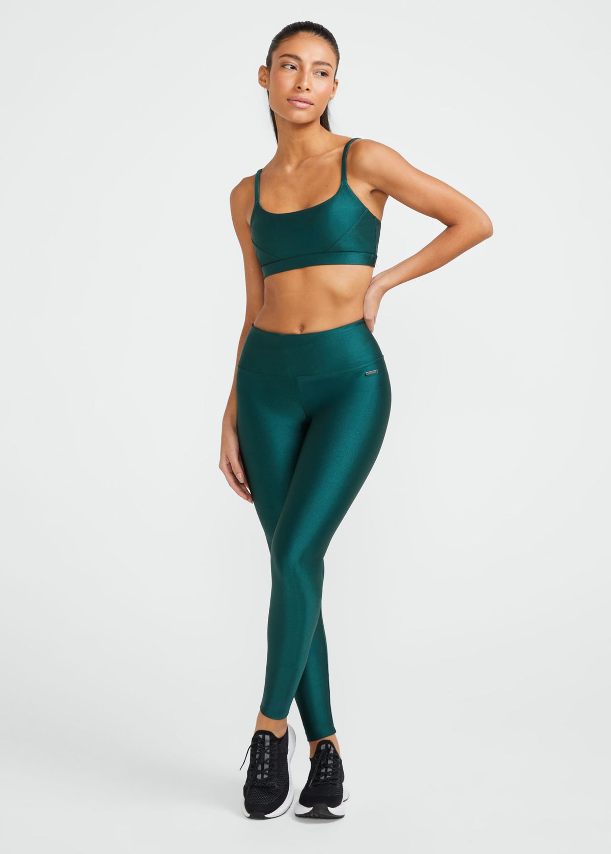 Calça Legging Mulher Básica Brilho