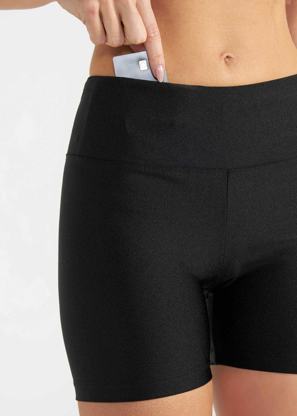 Pantalones cortos ajustados con purpurina para mujer