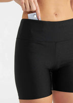 Pantalones cortos ajustados con purpurina para mujer
