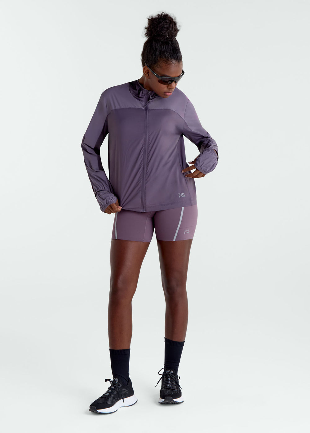 Pantalones cortos reflectantes delgados para mujer