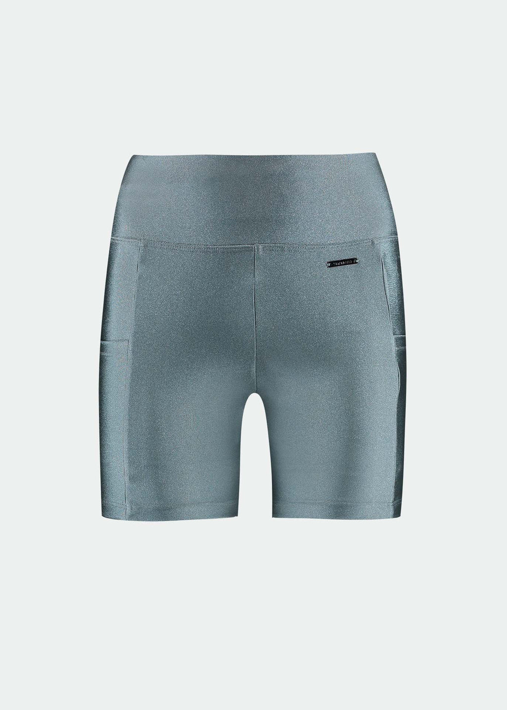 Pantalones cortos ajustados con purpurina para mujer