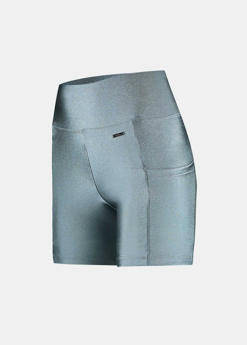 Pantalones cortos ajustados con purpurina para mujer