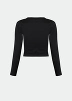 Top Mulher Manga Longa Skin Traces