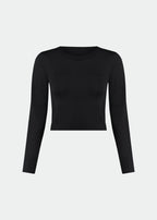 Top Mulher Manga Longa Skin Traces
