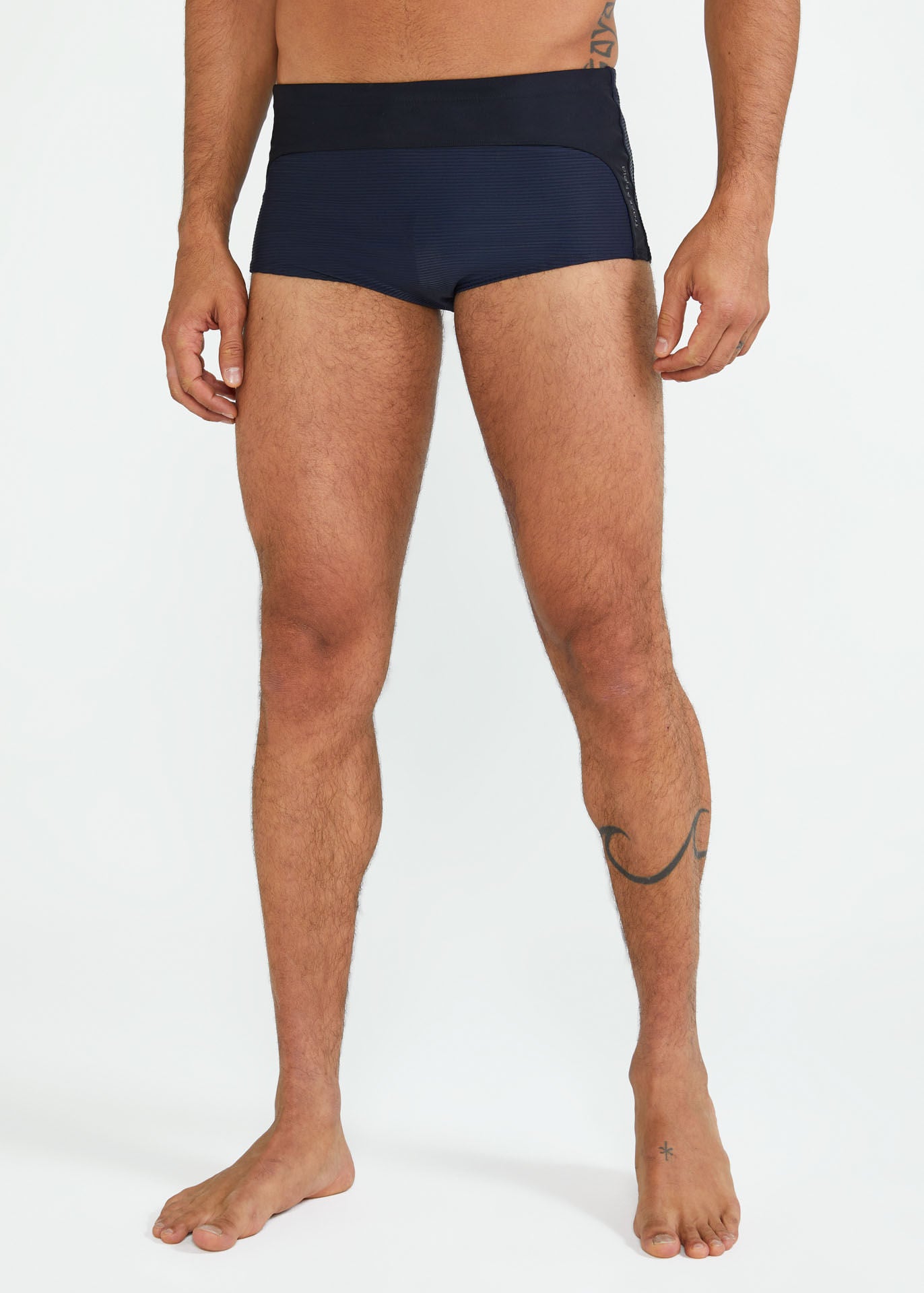 Wide Cropped Swim Trunks