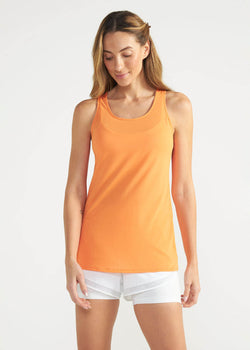 Camiseta básica sin mangas para mujer